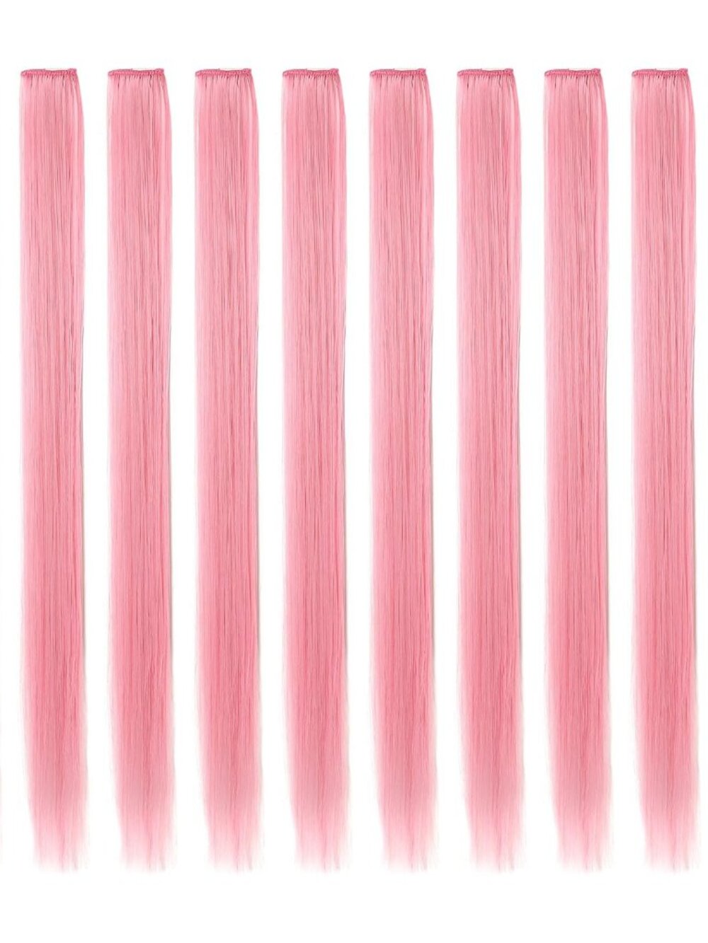 0 Piece OneDor Synthetic Hair Light Pink Clip-In Extensions
